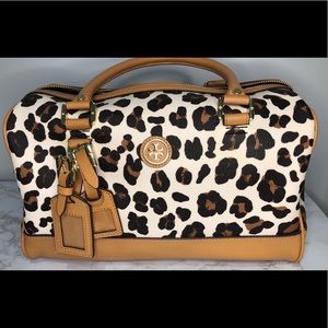 Tory Burch Cheetah/Leopard Print Small Duffle Bag
